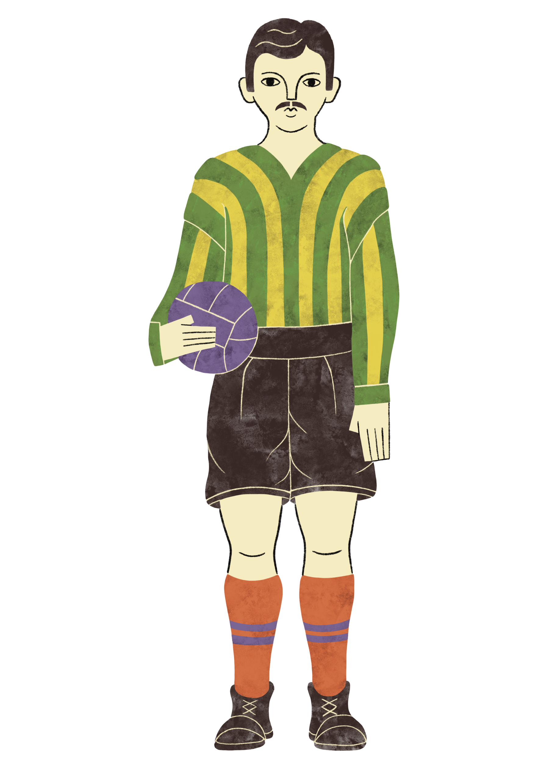 1920s Footballer in Norwich FC green and yellow kit for Norwich History Festival 2026